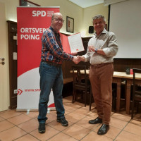 Ehrung von Markus Brennhäußer für 30 Jahre Parteimitgliedschaft