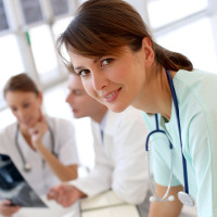 Arzt im Einsatz für die Patienten