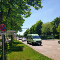 Lieferverkehr auf dem Westring (Blickrichtung Plieninger Straße)