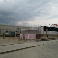 Baustelle der neuen Grundschule in der Karl-Sittler-Straße