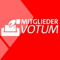 Logo zum Mitgliedervotum der BayernSPD