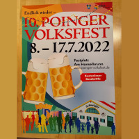 Plakat zum Poinger Volksfest 2022