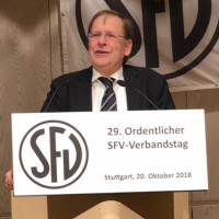 Rainer Koch am Verbandstag des Süddeutschen Fußballverbandes