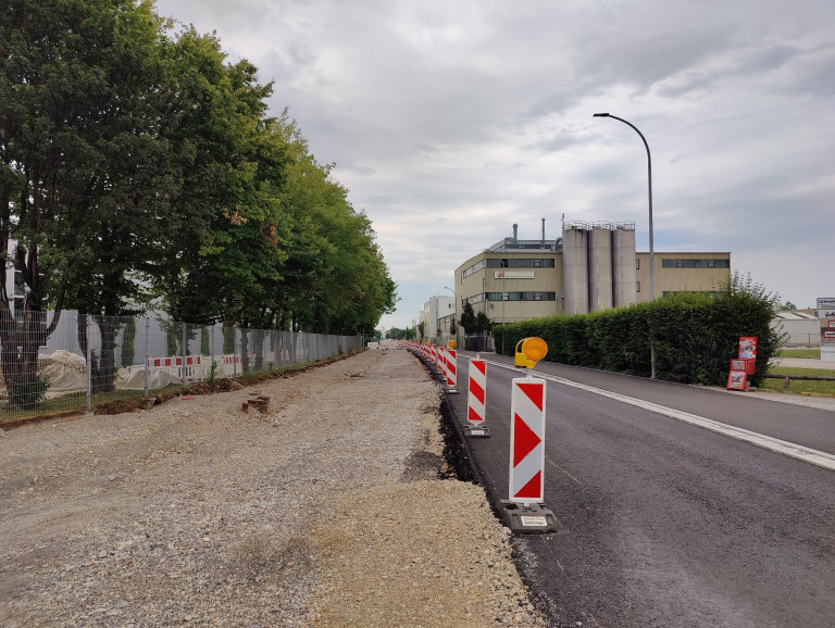 Stand der Erneuerungsarbeiten an der Gruber Straße